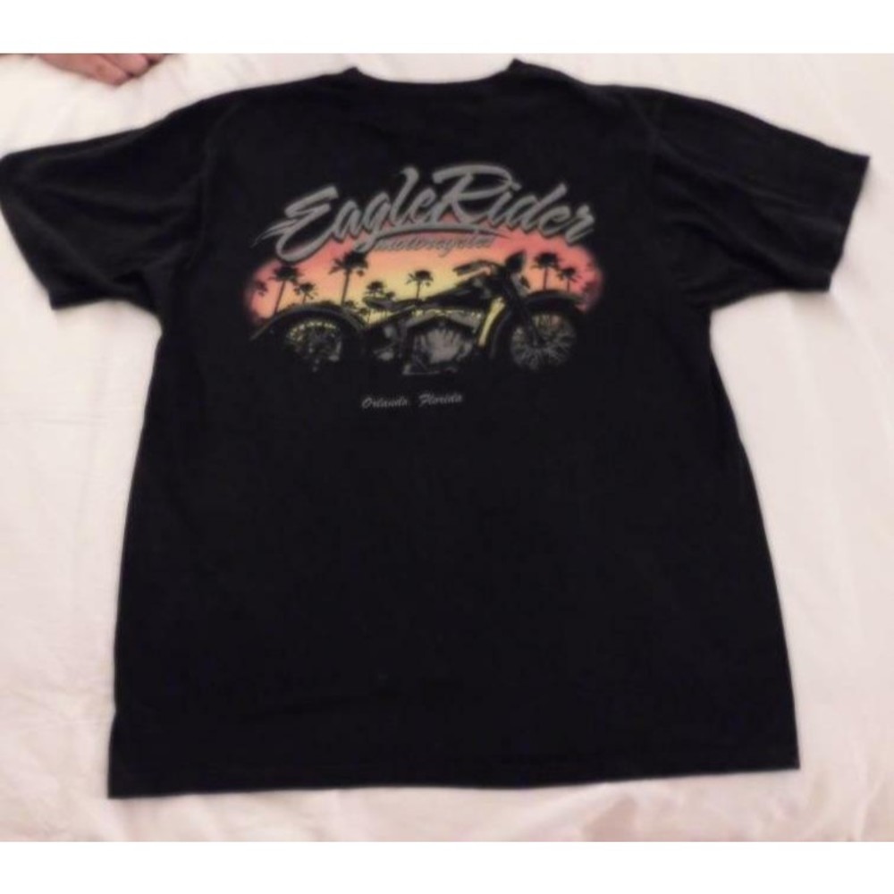 Eagle Rider Motorcycles T Shirt Orlando Florida 2 Sided Print Men's X-Large